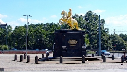 Golden Cavalier in Dresden Neustadt